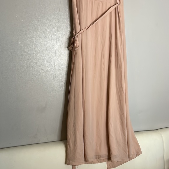 Show Me Your Mumu Noelle Wrap Dress Dusty Blush pink large maxi gown - Picture 9 of 15